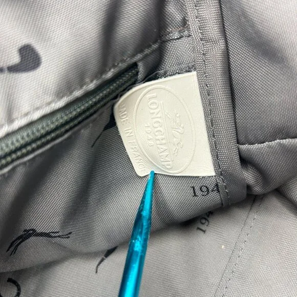 Longchamp Quadri Leather 2Way Crossbody Satchel Cream Off White EUC - Picture 5 of 7